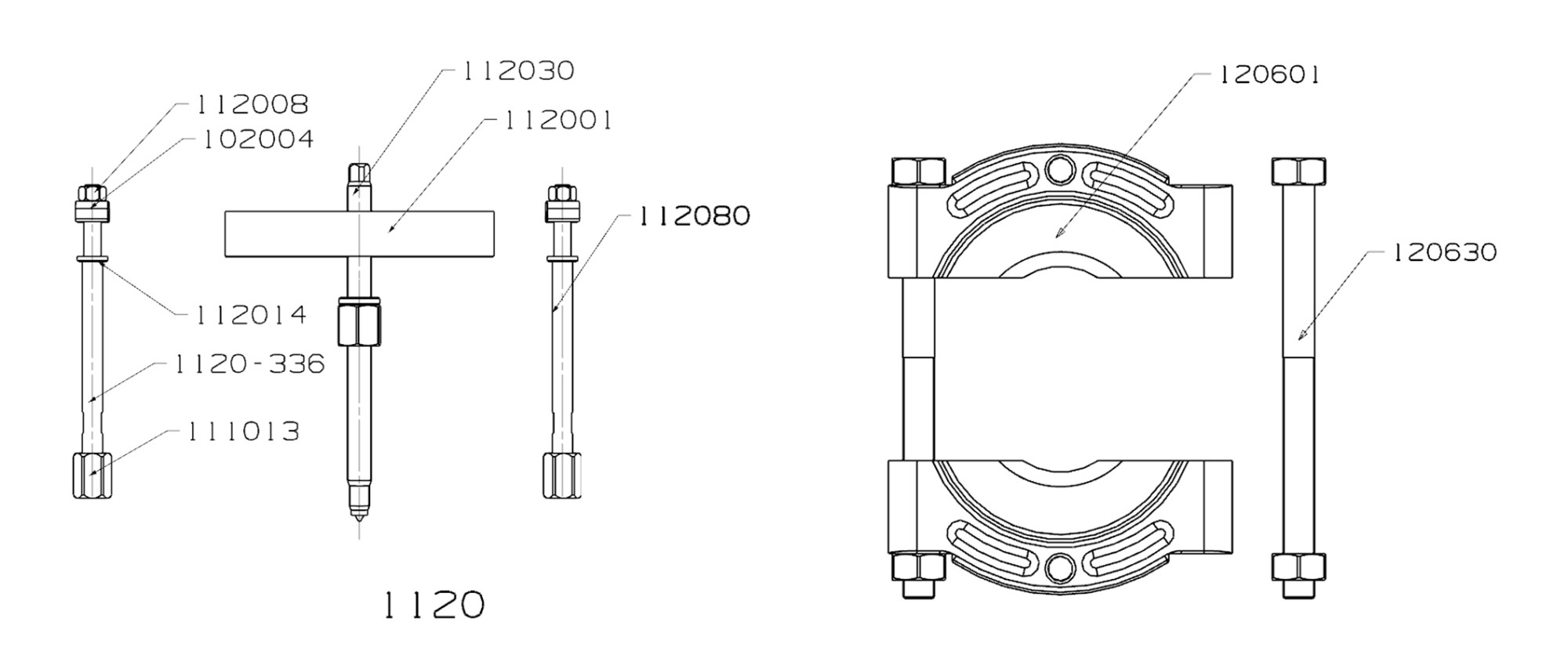 EXTRACTOR FORZA PUENTE Y GUILLOTINA SERIE 1100-1200